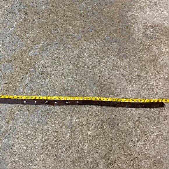 Diesel belt vintage metal letters brown leather - Picture 8 of 12